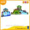 2015 AOQI latest design giant inflatable combination playground with slide and pool for sale