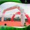 PVC 0.9MM Sealed Air Inflatable Arch, U shaped White Arch Door With Brand Printing