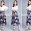 T-SK012 Casual Printed Summer Elastic Waist Women Long Skirt Pattern