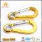 Best Seller Personalized Anodized Yellow Aluminum Outdoor Climbing Carabiner Clips
