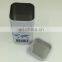 Square tin box with plastic interior lid,lid with plastic interior square tin box