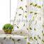 Leaf Embroidered Sheer voile Window Crushed Gauze Room voile curtain for living room