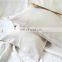 Korean Style Luxury Flax Linen Fabric Fastener Custom Pillow Case Cover For Girls