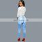 DiZNEW Ladies High Waist Stretched Skinny Jeans Female Fashion Tight Full Length Jeans For Women