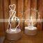 Touch Control LED Desk Table Lamp 7 Colors Changing 3D Illusion Night Light