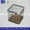 basket box ,cubic steel tube box,old cedar bottom basket box