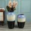 Jingdezhen Simple Modern Countryside Style Large Black Yellow Ceramic Vase For Garden