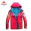 High quality waterproof ski snow wear lady's colorful ski jackets with hood