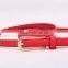 Fashion woman PU waist belt with stone attached buckle