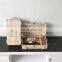 Vintage Handmade Wood Wine Box Holder for 2 Bottles With Handle Wine Gift Box