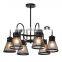 Hot Sell Movable Arms 6 Lights Indoor Home Hotel Room Loft Retro Vintage Metal Ceiling Light