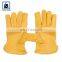 Hot Selling Leather Hem Binding Golden Yellow Color Leather Gloves Manufacturer