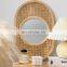 Hot Sale Hanging Wicker Mirror Handmade Rattan Boho Mirror For Decor WHolesale Made in Vietnam