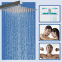 J Star High Pressure Rainfall Wall Mounted Chrome Concealed Shower Set with Handheld Spray For Bathroom
