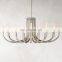 Modern luxury pendant lamp acrylic led chandeliers ROUSSEAU 36 round brass chandelier