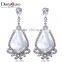 Natural Shell Piece Trendy Jewerly 100% Handmade Cubic Zircon Drop Earrings