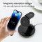 Sublimation Blank Foldable  15W Compact Portable Magnetic 3 In 1 Wireless Phone Charger