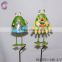 lovely metal garden boy and girl figurines