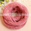 Wholesale Fashion Plain Solid Color Wool Circle Loop Infinity Women Knitted Scarf