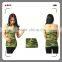 Girl's Wholesale Seamless Camo Tank Top With Mesh