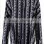 Last design long sleeve chevron print woman oversized shirt
