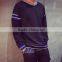 Mens fleece sweater T shirts in white with stripe hot selling 2016