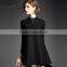 2015 Lady Latest Autumn Knitted Sleeve Wool Dress Short Dress