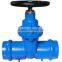 Ductile Iron BS5163 Resilient Seated Double socket gate valve