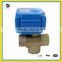 3 way brass motorizd valve for hot water control 15mm 20mm DC12V T flow