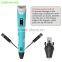 3D Printing Modeling Drawing Pen with free abs filament CE Rohs