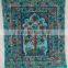 Bed Spread Hippie Mandala Indian Tapestry, Blue Cotton Mandala Bed cover