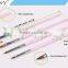 ANY Nail Art Crystal Extension Nails Building Wood Handle Acrylic Oval Kolinsky Brush