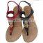 Simple PVC Outsole Ladies Flat Sandals Wood Women Summer Sandals