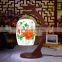 Chinese porcelain red flower ceramic study table lamp