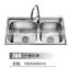 Stainless double bowls topmount high quality foster kitchen sink