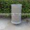 Powder coated metal street dustbin