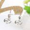Retro Tibetan Earrings Sliver Plated Anchor Shaped Drop Earrings