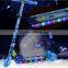 Cool double wheel pedal kick skateboard with LED light and mosic