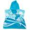 Velour printed dolphin hooded kids beach towel cotton velour kids hooded beach towel