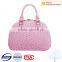 Pink color fashion design faux ostrich leather bag for women