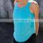 custom women's plain 95% cotton 5% spandex gym stringer singlet
