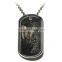 Antique gold Antique brass military dog tag