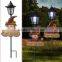 autumn harvest festival outdoor decoration metal scarecrow led solar garden light