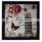 Retro Wood Frame Jute Wall Printing