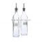 500ml and 1000ml clear glass kitchen oil and vinegar glass sets with stainless steel easy pouring lid