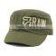 Whole sale flat top military cap with badges