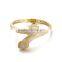 Pave CZ Stone 18k Gold Bangle Saudi Arabia Jewelry Sbg501Y