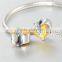 Enamel Heart Shape S925 Silver For Making Charms Braclet