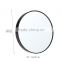 Black Round Shape Portable Magnifying Mirror With Two Suction Cups 10X Magnification Makeup Mirror