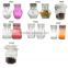 different shapes glass bottle with metal cover clip lid